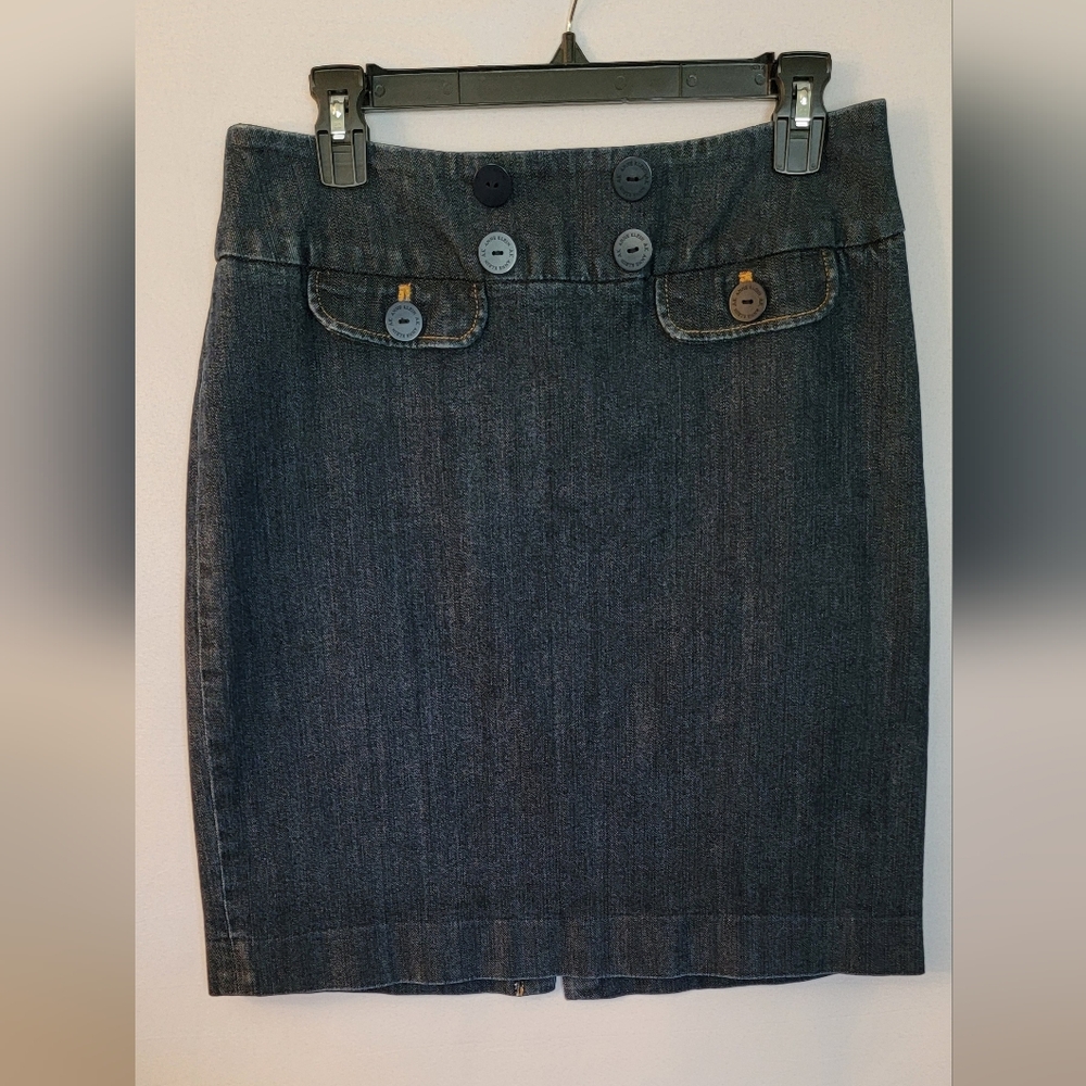 Anne Klein Blue Jean Knee-Length Pencil Skirt Size 8